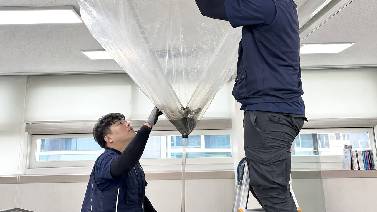여수 에어컨 내부 오염 확인 사진