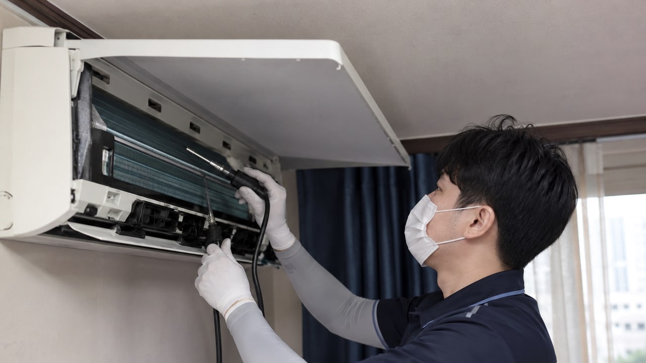 여수 에어컨청소 상담 전 확인 사진